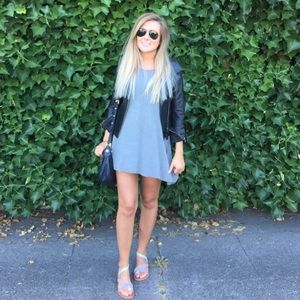 aritzia talula grey t-shirt dress